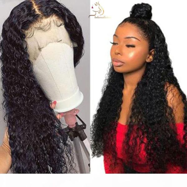 

lace front wig brazilian curly remy human hair wigs pre plucked hairline 130%-180% density for black women, Black;brown