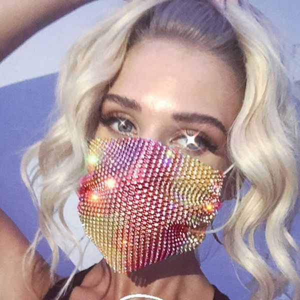 

bling sequins 50pcs glitter dustproof washable windproof reusable face cover elastic earloop nightclub mask party masks