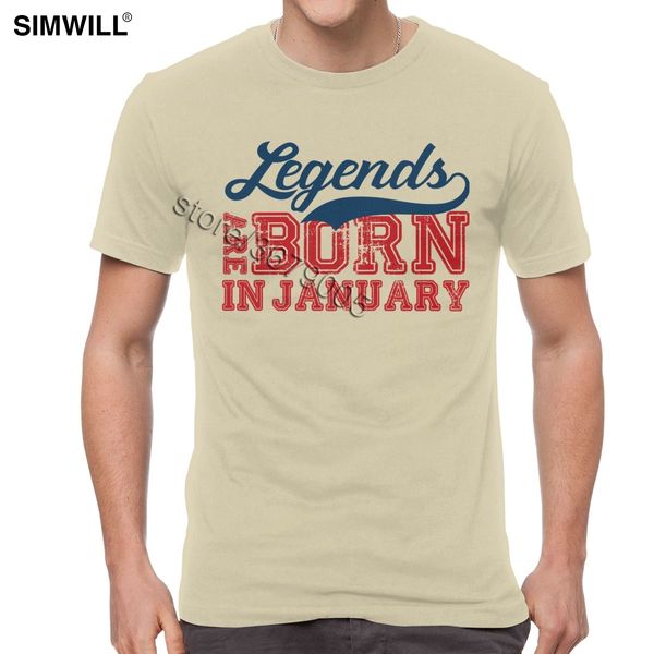 

sport vintage distressed legends are born in january t-shirt retro short sleeves cotton tee cool crew neck birthday gift t shirts