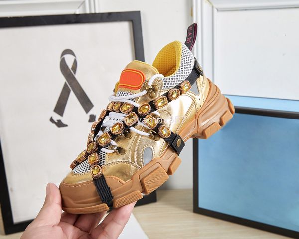 

dress shoes european water diamond dad shoes fashion crystal diamond sports men's and women's leather thick soled casual, Black