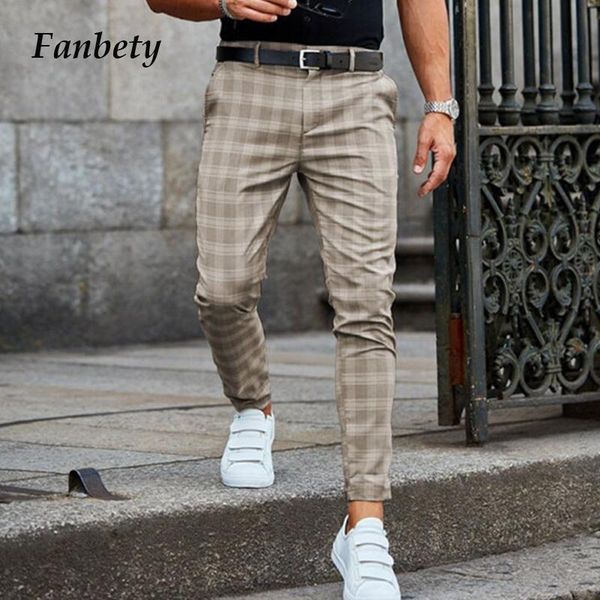 

men's pants vintage plaid printed for men pencil 2021 mens casual button long pant trouser fashion mid waist sweatpant streetwear 3xl, Black