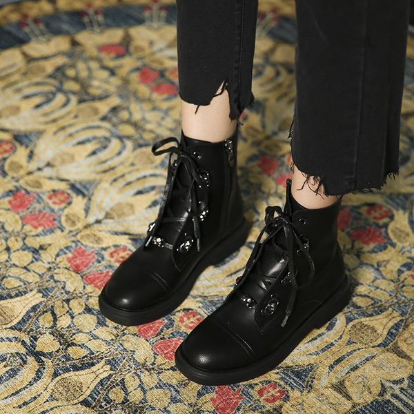 

женского карманных загрузки узелок дама ботильоны женских единоборства runway пряжка ремень лодыжка загрузка женщина платформа обувь мода, Black