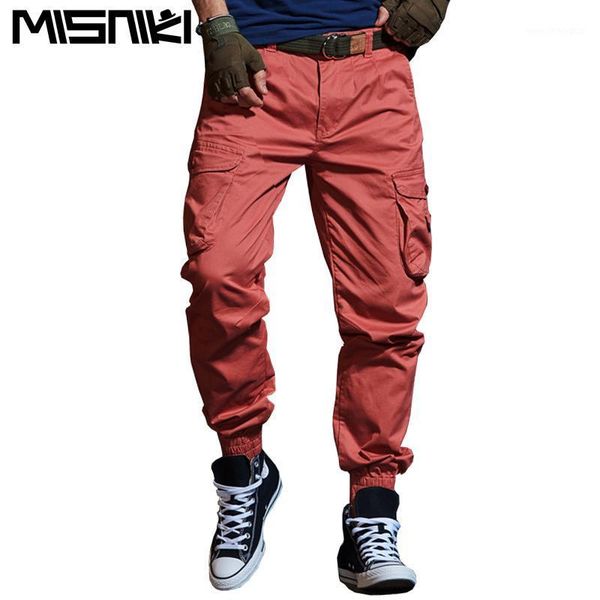 

men's pants misniki 2021 autumn tactical men's cargo casual multi pocket long trousers 29-38 cyg3851, Black
