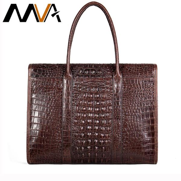 

briefcases mva genuine men's leather briefcase for male document bags man's handsbag lapbag large 7432