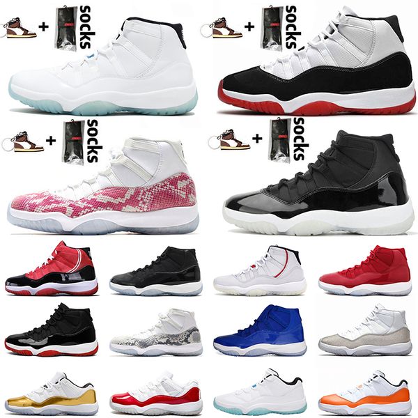 

25th anniversary 11 mens womens basketball shoes bred low concord unc 11s high satin\r\r legend blue sport sneakers, White;red