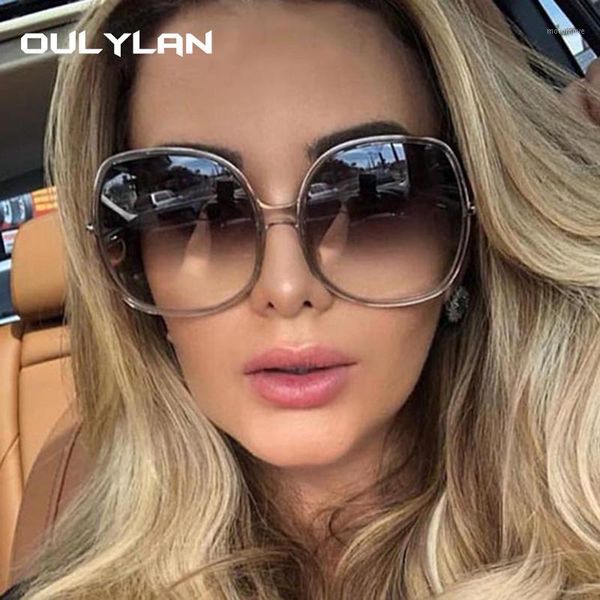 

sunglasses oulylan vintage oversized women designer round sun glasses retro circle eyewear ladies shades uv4001, White;black
