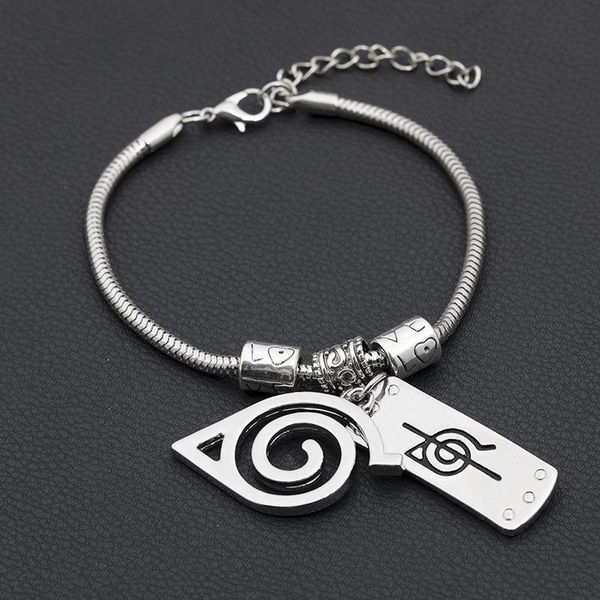 

charm bracelets classic design naruto pendant bracelet for women men sell fashion geometric charms cosplay bangles jewelry party gifts, Golden;silver