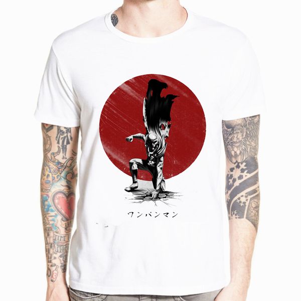 

one punch saitama summer japanese anime funny print boy short sleeve white fashion tees streetwear hooded sweatshirt hoodie men t shirt