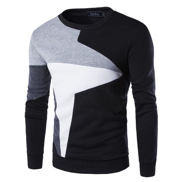 

men's sweaters 2021 men fashion sweater brand clothing male pullover tracksuit long sleeve patchwork round neck, White;black