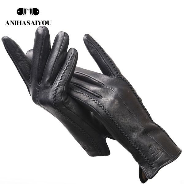 

fashion sheepskin women' gloves,brand women' leather gloves,winter outdoor keep warm touch gloves-2226f 201021, Blue;gray