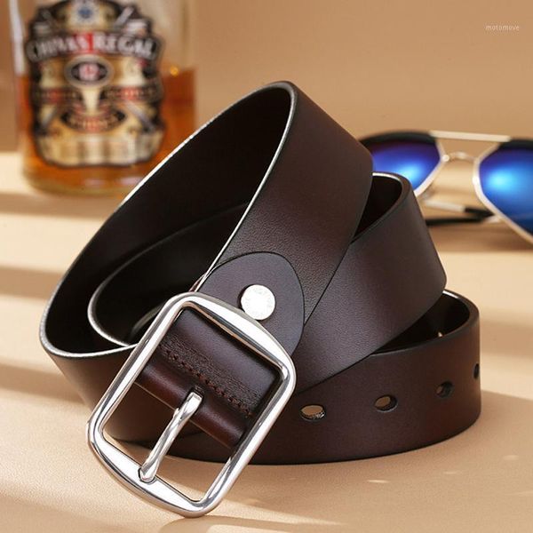 

fashion men belts genuine leather luxury designer brown vintage waist belt for jeans cinturon cowboy hombre dropshipping1, Black;brown