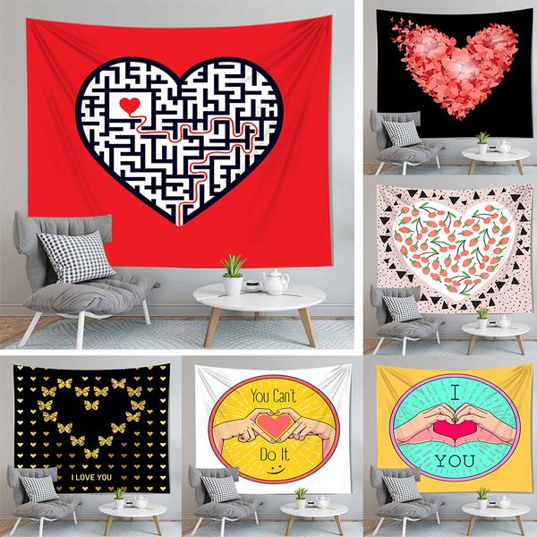 

любовь шаблон висячего гобелен хиппи home decor yoga beach mat