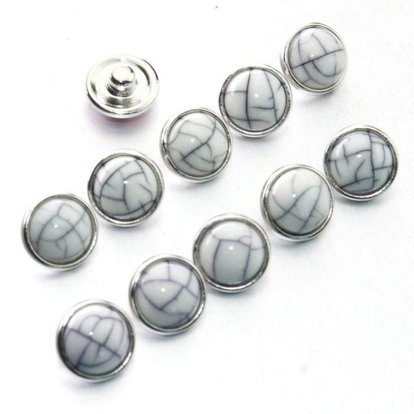 

colorful crack mixing 12mm snap button 10pcs lot jewelry resin snap button pression bijoux watches women charm bracelet h qyljwg