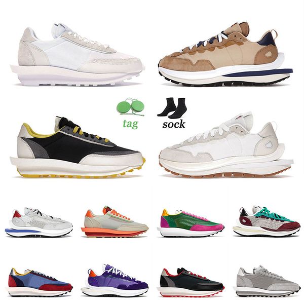 

mens women casual shoes for nylon white pine green bright citron varsity blue maroon clot cool grey sesame dark iris vaporwaffle trainers sn, Black
