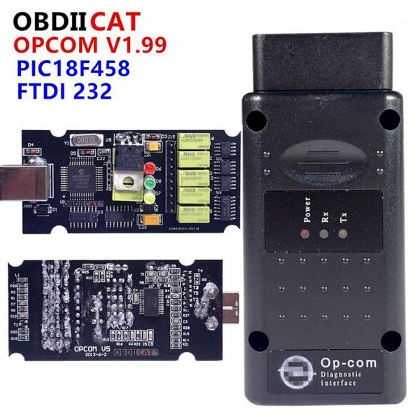 

obdiicat a+++ quality op-com canbus v1.99 pic18f458 chip ft232rl ftdi opcom diagnostic scanner1