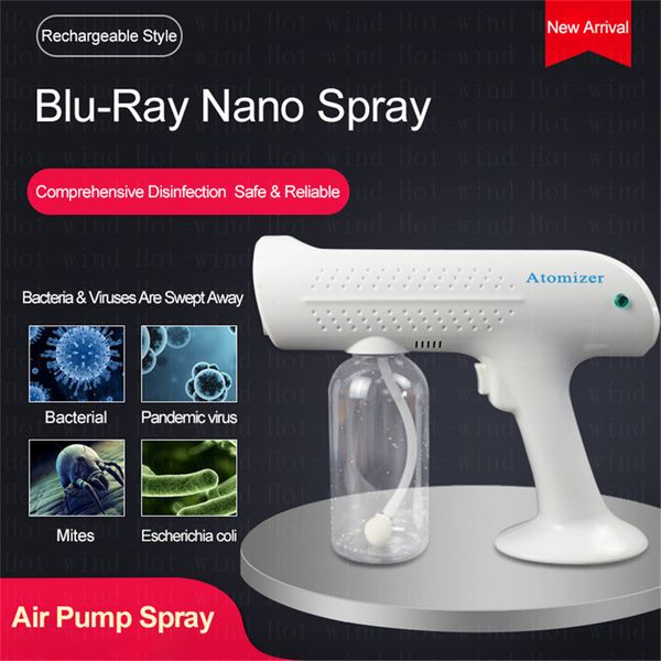 

high tech steam cleaners disinfection spray gun blu-ray lights 500ml sterilization mite removal nano spray sterilizer new arrival