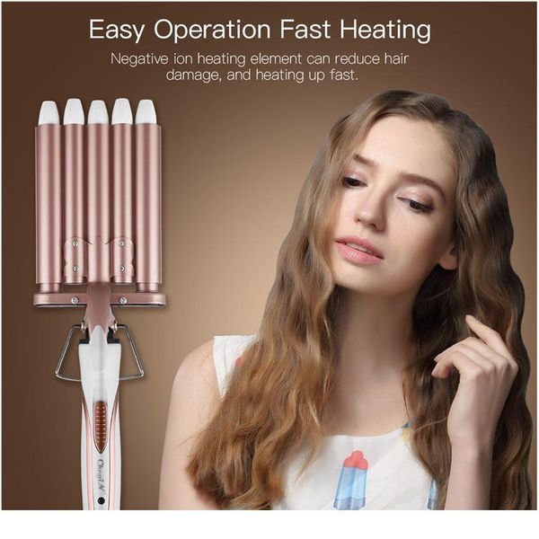

5 barrel curling hair curler professional hair care & styling tools wave hair styler curling irons crimper krult bbygqq
