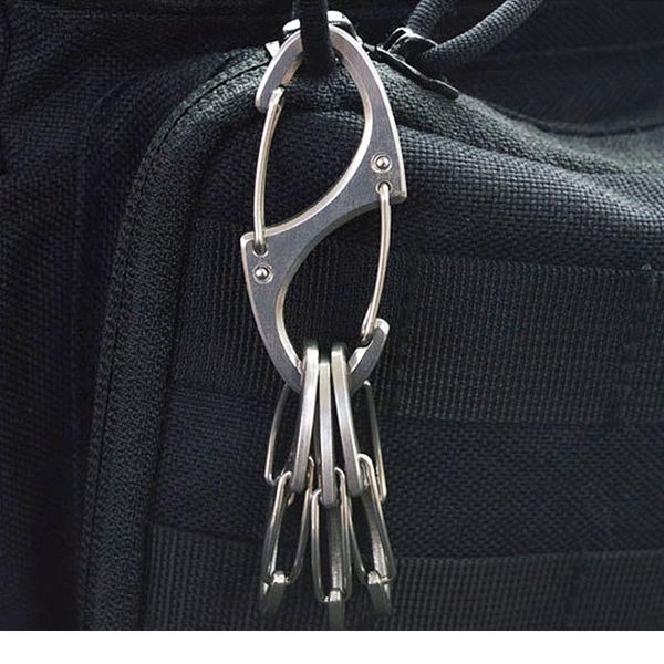 

2pcs 8 shape carabiner mini edc keychain portable outdoor hook hang buckle clas jllkgt