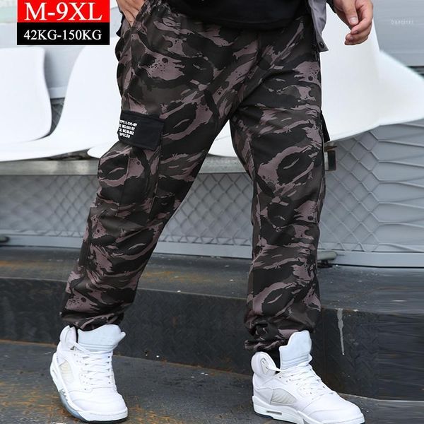 

camouflage cargo pants 8xl joggers militar men harem trousers hip hop army camo man 94% cotton sweatpants oversized 6xl 7xl 8xl1, Black