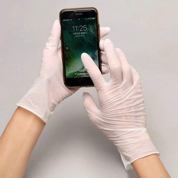 

heavy factory 100 glove gloves white disposable latex duty powder nitrile gloves xl