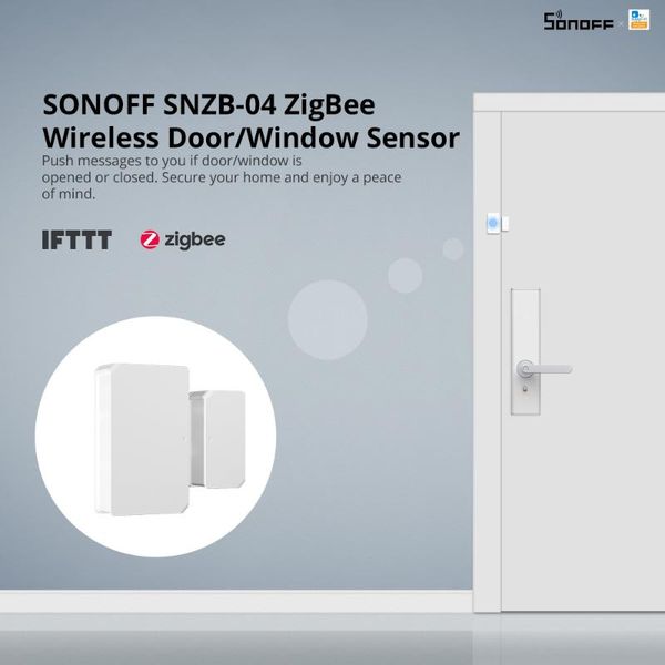 

smart automation modules sonoff snzb-04 zigbee wireless door/window sensor detector on/ off alert notification via ewelink app home security