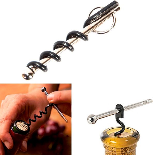 

stainless ring mini steel wine keychain with bottle opener for bar-ware