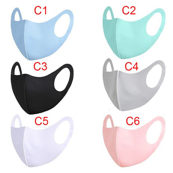 

uici6u anti dust fashion face mask mouth cover pm2.5 respirator anti-bacterial washable reusable ice silk cotton masks child in s n