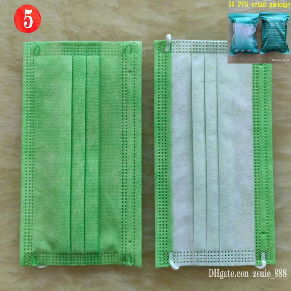 

layers 12 packing colors face 3 mask 50pcs non-woven disposable mask protective face shield mouth and kids mascari