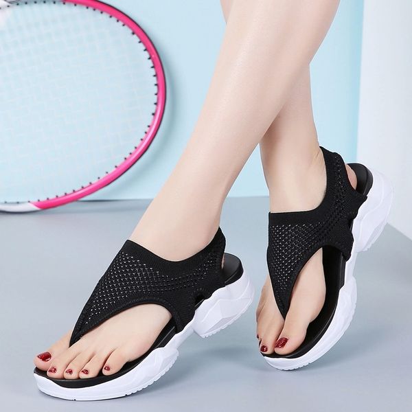 

outdoor sandals women superlight summer woman shoes slip on casual women's sandals comfortable ladies flats sandalia feminina 43 #qx4s, Black