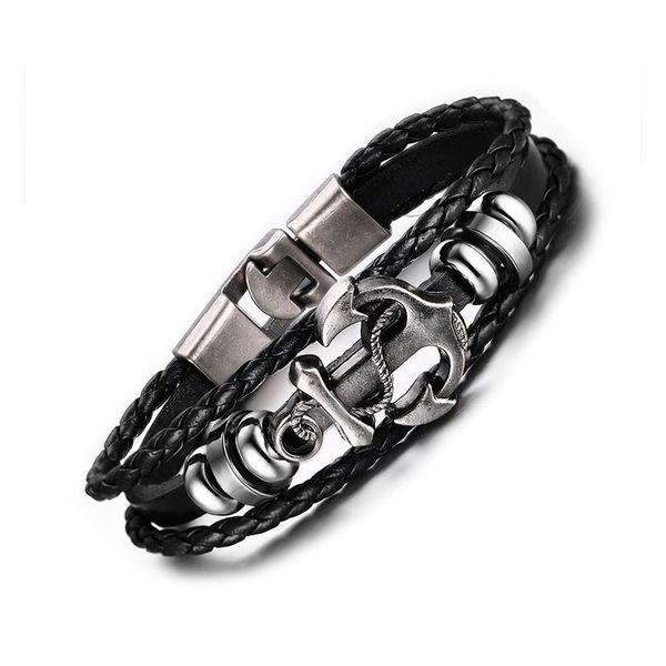 

new retro style leather bracelet men anchor bracelet gifts for men jewelry n qyllnt