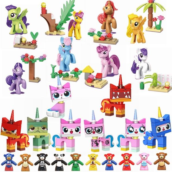 

cat for horse bear assemble gifts kids toys cute figures children limited locking building kits friends toy sqcuje pingtoy