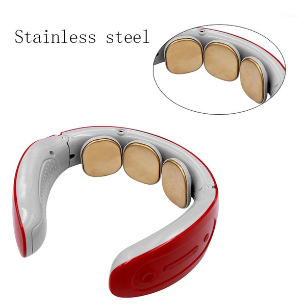 

bisd electric pulse back and neck massager far infrared heating pain relief health care relaxation intelligent cervical massager1