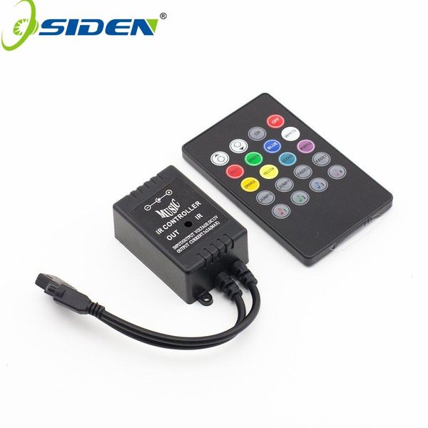 

20 ключевых музыки ик-контроллер черный датчик звука пульт дистанционного управления для rgb светодиодная полоса высокого качества 12 24v sw