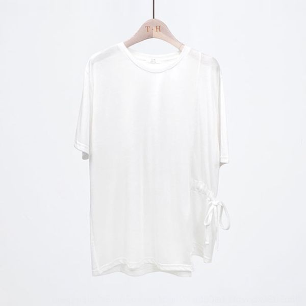 

2vzsd th2020 корейский новый топ nationalityethnic группа случайные футболки шнурок короткий рукав свободный мода женщин c5ok1 меньшинства ж, White