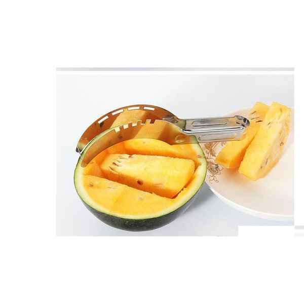 

stainless steel watermelon slicer fruit melon cutter corer scoop household kitchen tool utensils jllhax powerstore2012