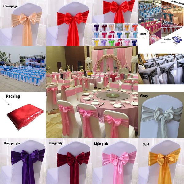 

cover sash bow tie ribbon decoration satin party supplies chair sashes for wedding deocoration 4 ndb07