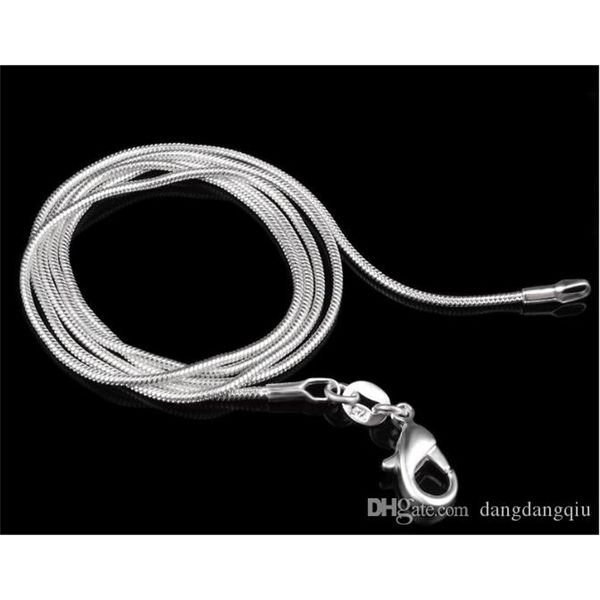 

silver 1mm snake chain 925 sterling 16