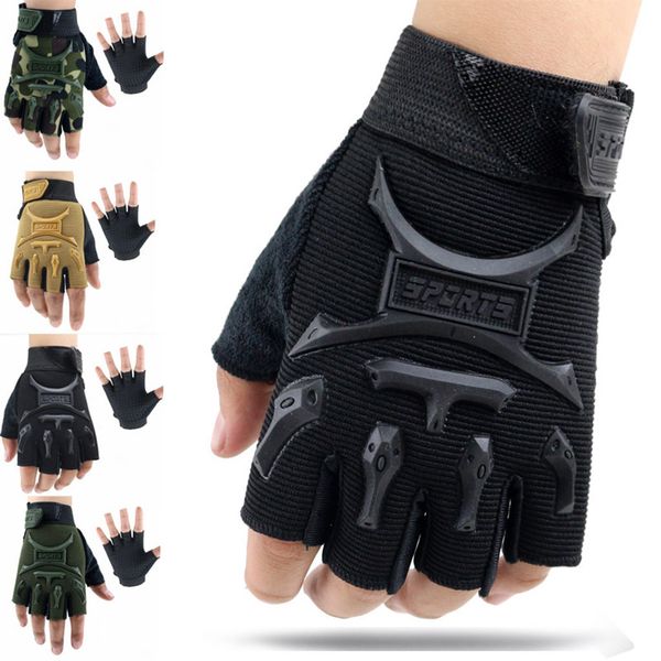 

children sport training with wrist support for fitness winter guantes tactical gloves handschoenen fingerless luvas, Blue;gray