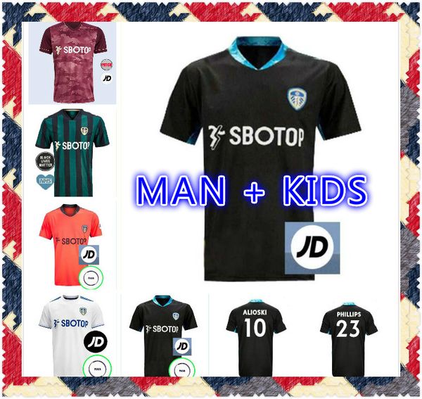 

20 21 united soccer jersey raphinha roberts rodrigo koch costa alioski phillips bamford llorente r 2020 2021 men football shirts qualit, Black;yellow