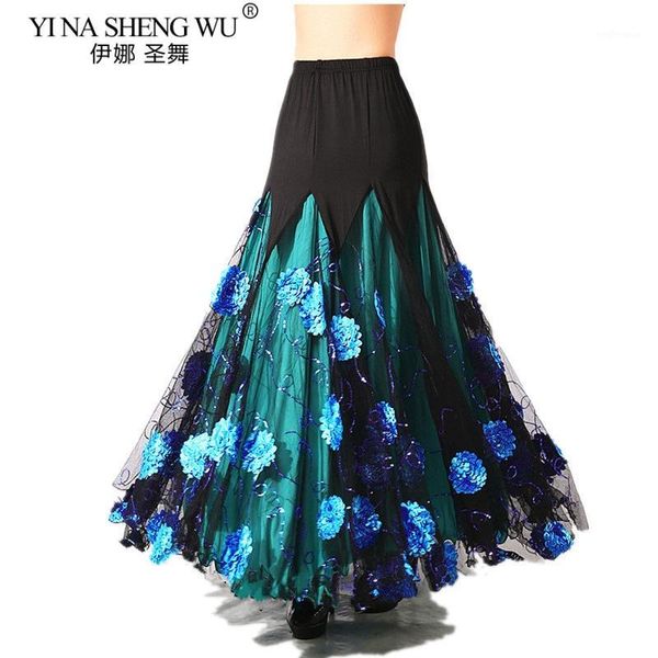 

luxurious bellydance costume long skirt ballroom dancing gypsy costume skirt belly dance waltz oriental belly1, Black;red