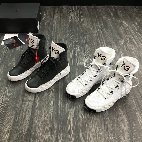 

2019 new fashion casual shoes boots y3 kanye west y-3 men sneakers red white black high-waterproof genuine leather