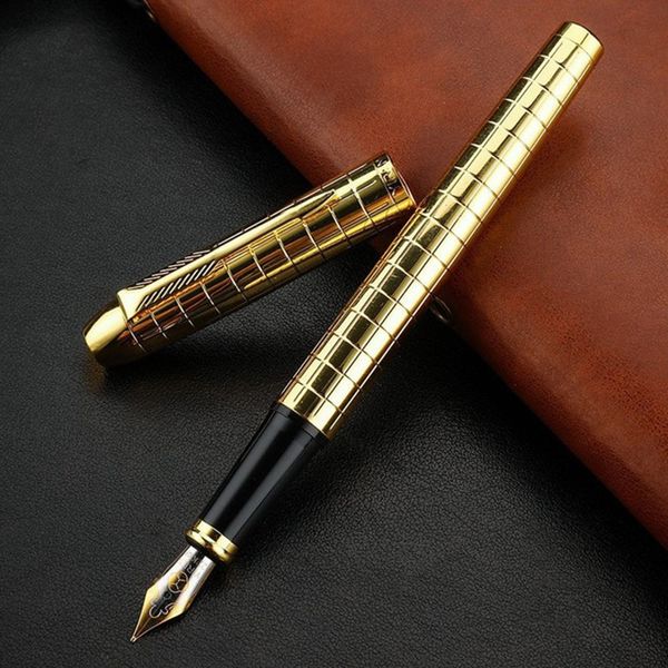 

1pc luxury metal fountain pen business writing signing calligraphy ink pens office school stationary supplies 03925