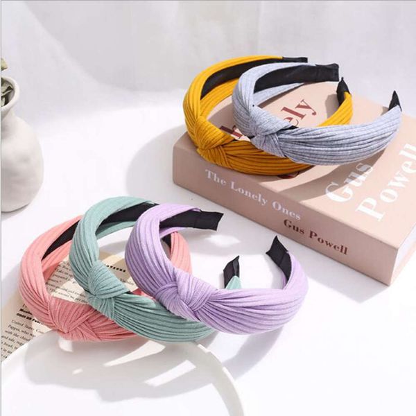 

twdvs 1pc solid soft knotted headband women hairbands for lady turban wide simple hair hoop girls hair accessories headwear, Silver