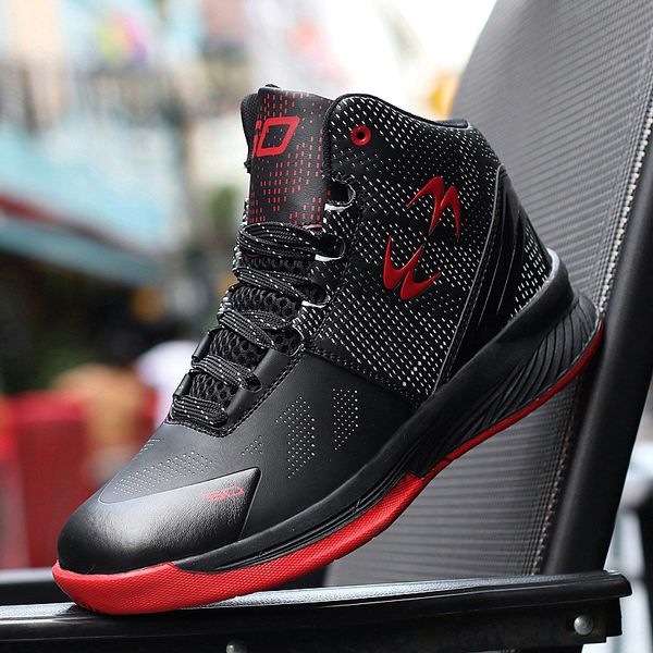 

basketball high grade men's black basket sports shoes