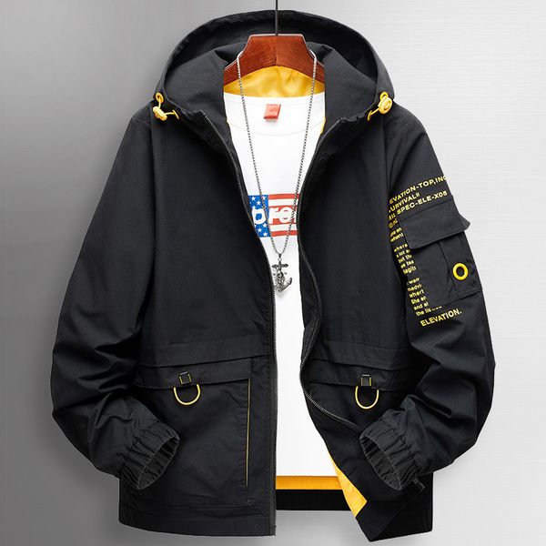 

plus size 8xl 7xl 6xl 5xl xxxxl new 2020 pocket patchwork 2019 spring autumn jacket men streetwear bomber clothes plus 1027, Black;brown