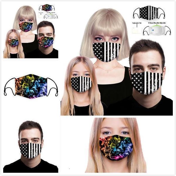 

factoryn1dzreusable hip hop 3d design pm2.5 replaceable printing filter dust face masks anti droplet mouth mask for adul