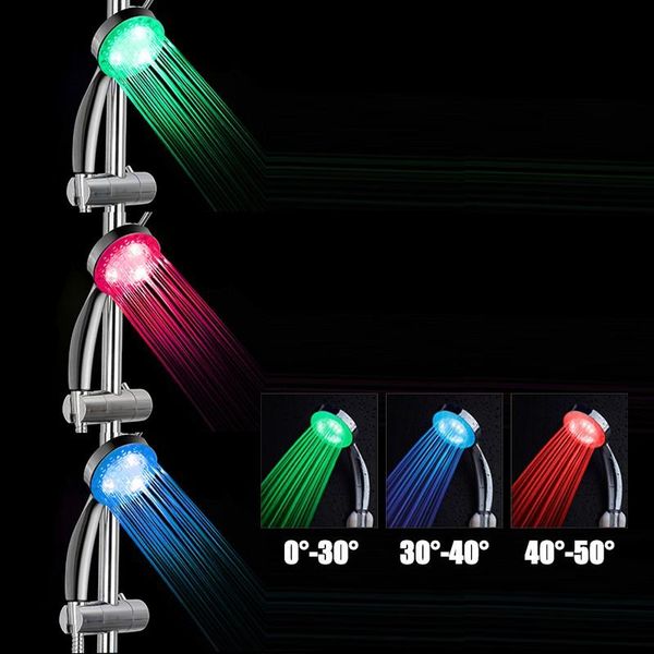 

bath accessory set led luminous shower nozzle temperature control three colors water flow power supply energy saving and environmental prote