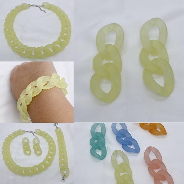 

acrylic luminous chain ins yuansufeng transparent frosted bracelet selling set accessories bracelet crystal crystal crystal krzgg, Golden;silver