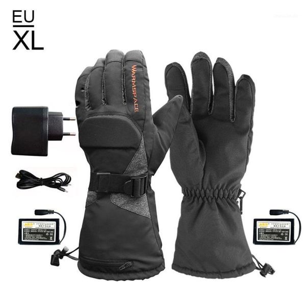 

ski gloves winter electric heated 3.7v/ 3600mah lithium battery waterproof warm heating for skiing motorcycle scooter riding1