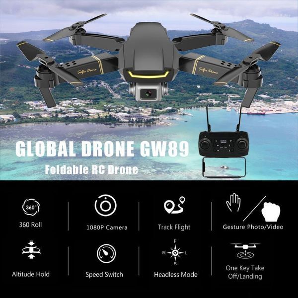 

drones gw89 wifi fpv rc drone with 1080p camera hd gesture po video altitude hold foldable quadcopter for beginner vs e581
